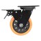 Vestil Polyurethane Swivel With Total Brake Caster 5 In. Diameter x 2 In. Width 726 lb Orange/Black CST-BN-5X2PUP-SWTB - alternate 7